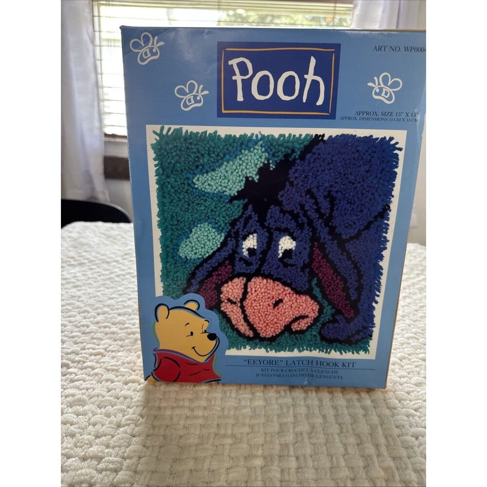 DISNEY Pooh | EEYORE | Latch Hook Kit 13x13 Caron | NEW SEALED